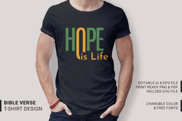 Hope is Life Christian Typography