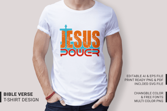 Jesus is Power, Christian T-shirt Design