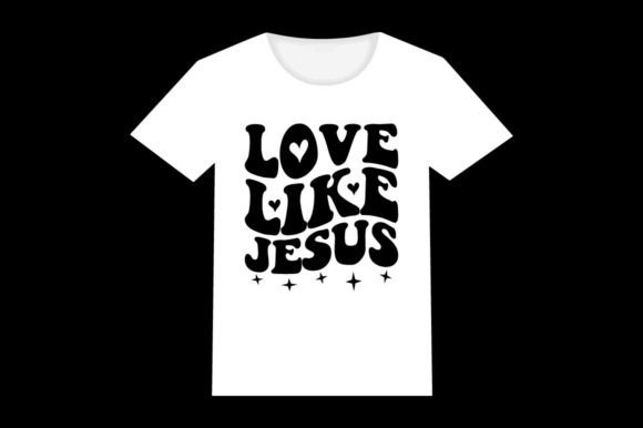 Love Like Jesus Retro Wavy T Shirt