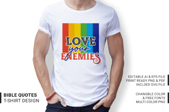 Rainbow Love Your Enemies Christian Txty