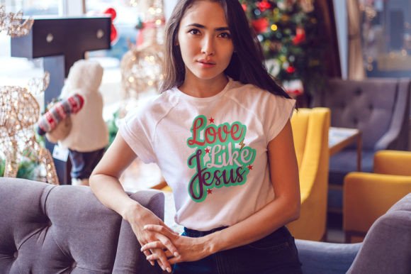 Retro Wavy Love Like Jesus T-shirt